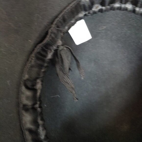 Wool Felt Wide Brim Floppy Hat Kilim Style Pattern Band Adjustable Boho Black - Picture 5 of 9